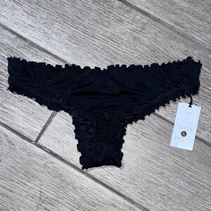Women's shade and shore ruffle extra cheeky bikini bottom size S